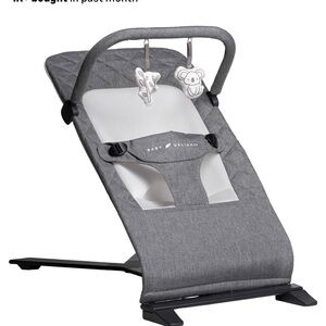 Baby Delight Gray Infant Bouncer Seat with Toy Bar